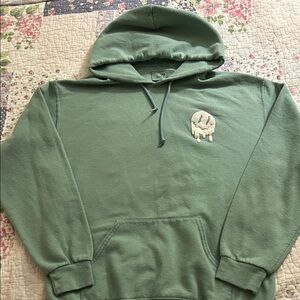 Cozy Green Hoodie with Embroidered Design